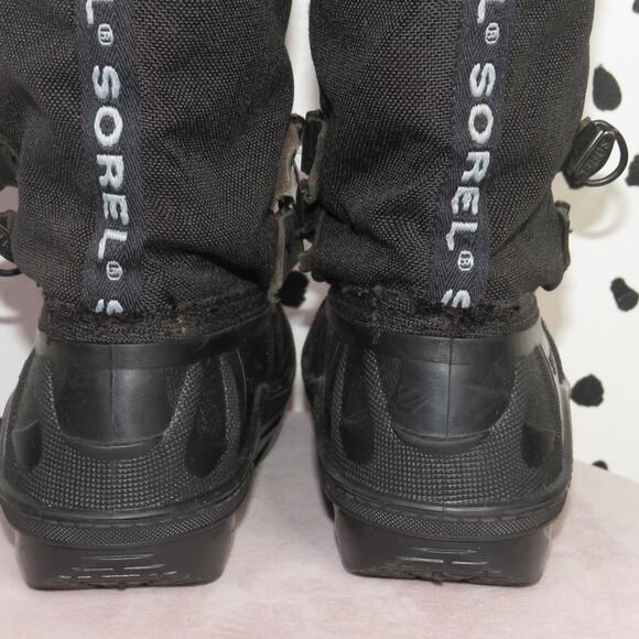Sorel Black Felt Lined Kids Winter Boots - Picture 6 of 8